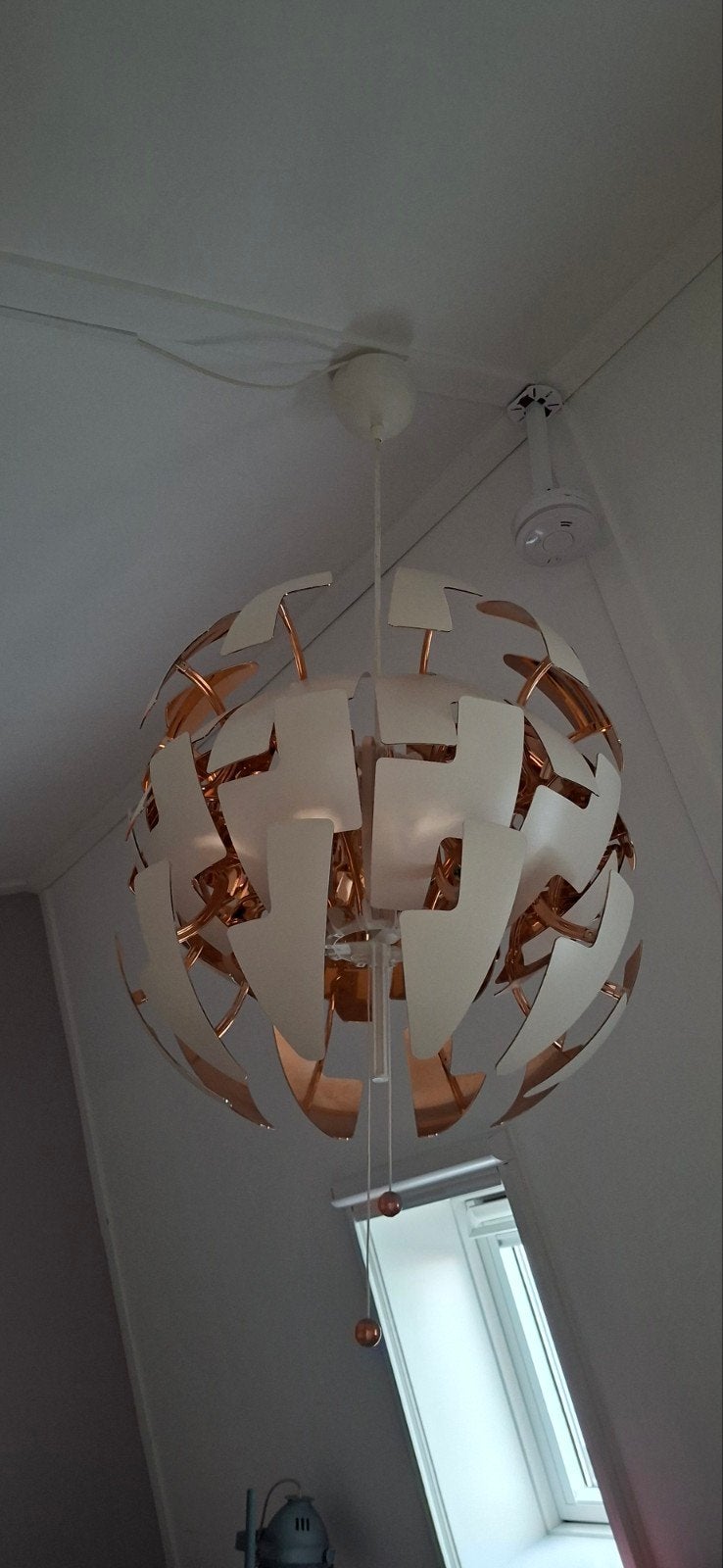 IKEA PS 2014 Lamp - Grote Hanglamp - Koperkleurig/Wit, Ophalen, Modern, Scandinavisch, Design, 50 tot 100 cm, Zo goed als nieuw