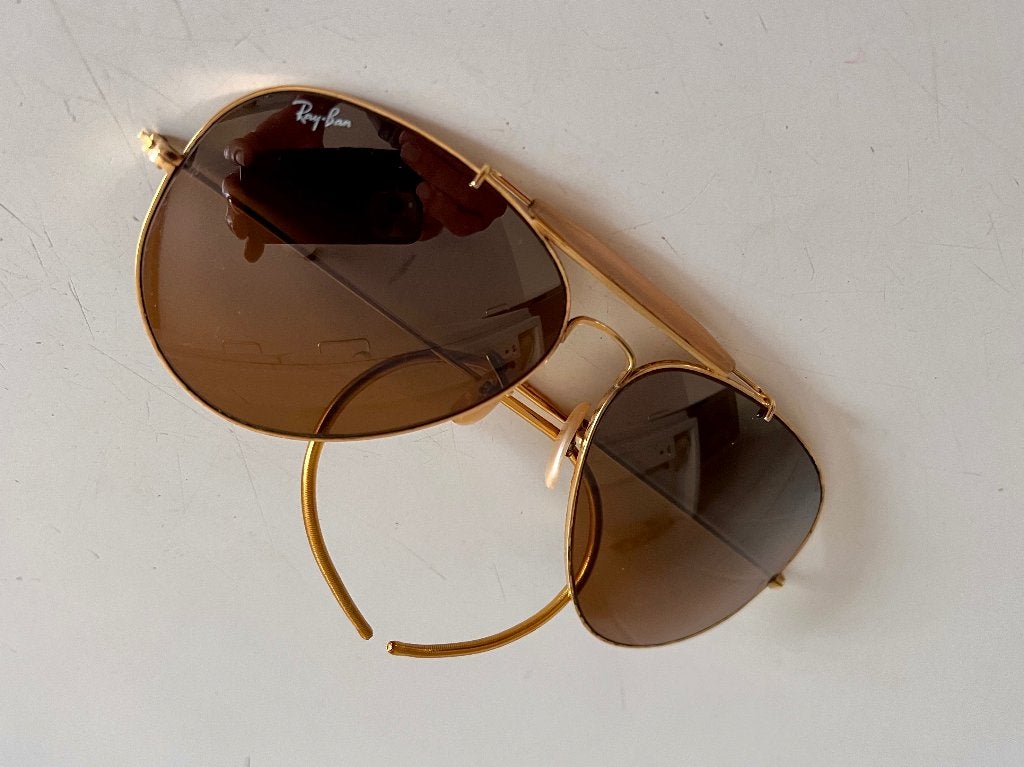 Ray-Ban zonnebril, Zonnebril, Beige, Ophalen of Verzenden, Zo goed als nieuw