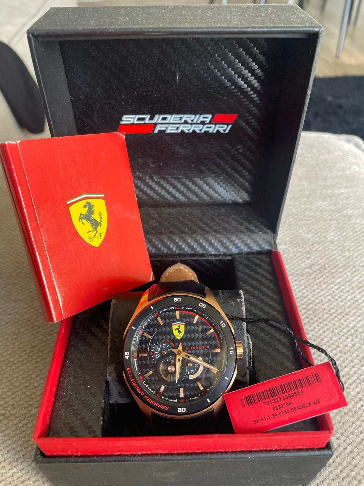 Scuderia Ferrari Automatisch Horloge, Sieraden, Tassen en Uiterlijk, Horloges | Heren, Overige merken, Leer, Staal, Polshorloge