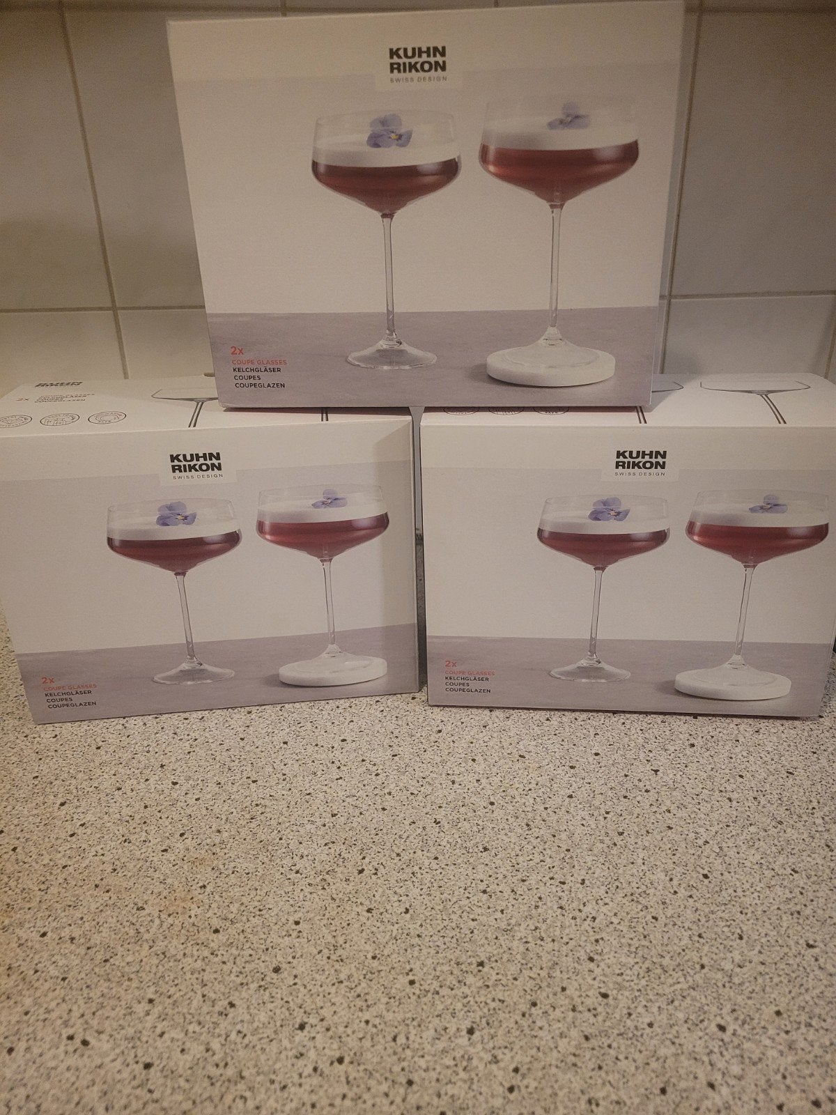 5 sets Kuhn Rikon Glazen Set - Diverse Soorten, Ophalen, Nieuw, Overige merken, Glas