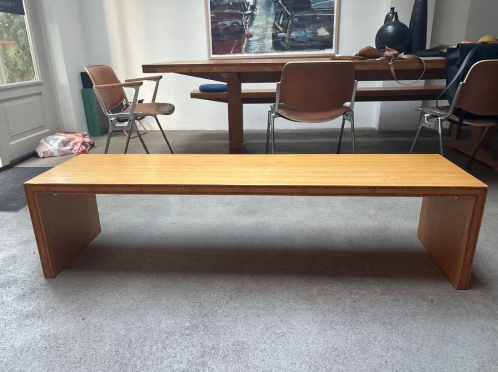 Bamboe zitmeubel (voor garderobe, kleed- of badkamer), Huis en Inrichting, Ophalen, Gebruikt, Minder dan 100 cm, 25 tot 50 cm