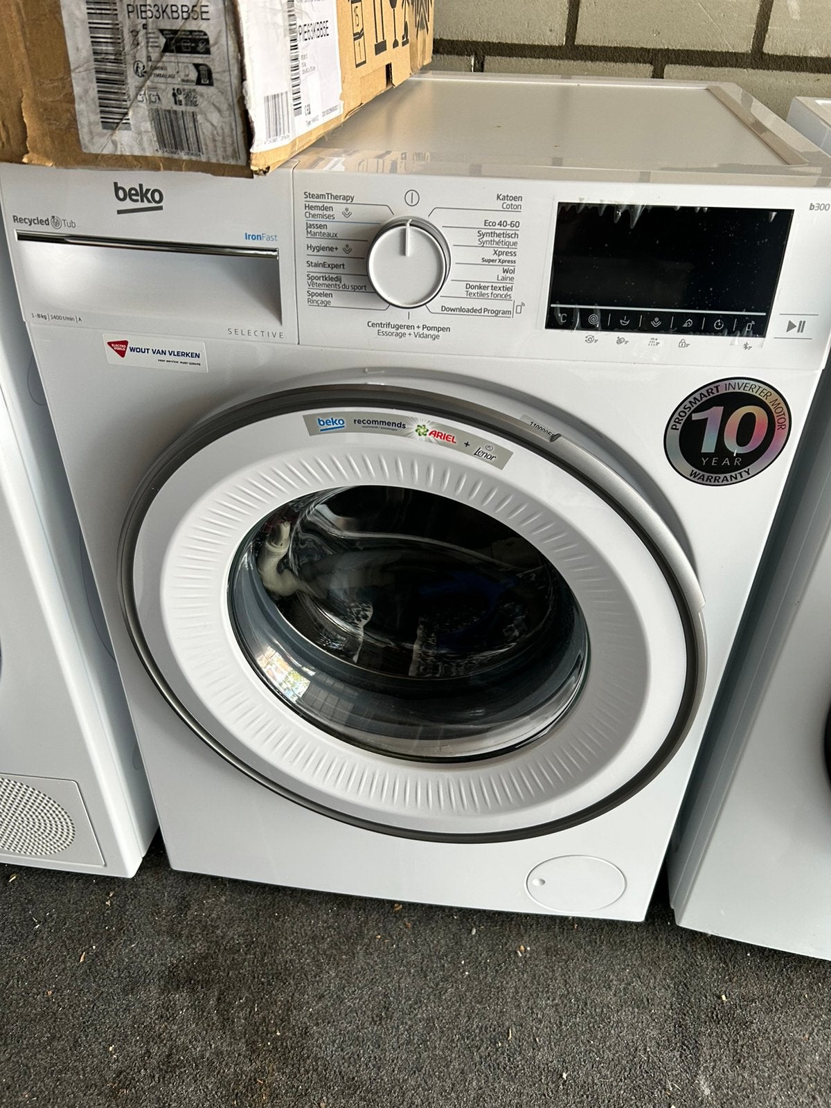 Beko B3WT5841WS2 Wasmachine 8kg - Refurbished, 8 tot 10 kg, Ophalen, Refurbished, Voorlader