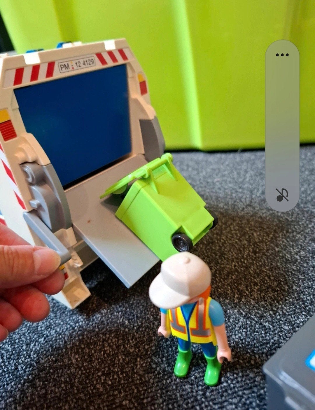 Playmobil Vuilniswagen met figuur en container, Ophalen of Verzenden