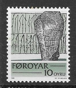Faroer 1981 Oud schrift, Verzenden, Denemarken, Postfris