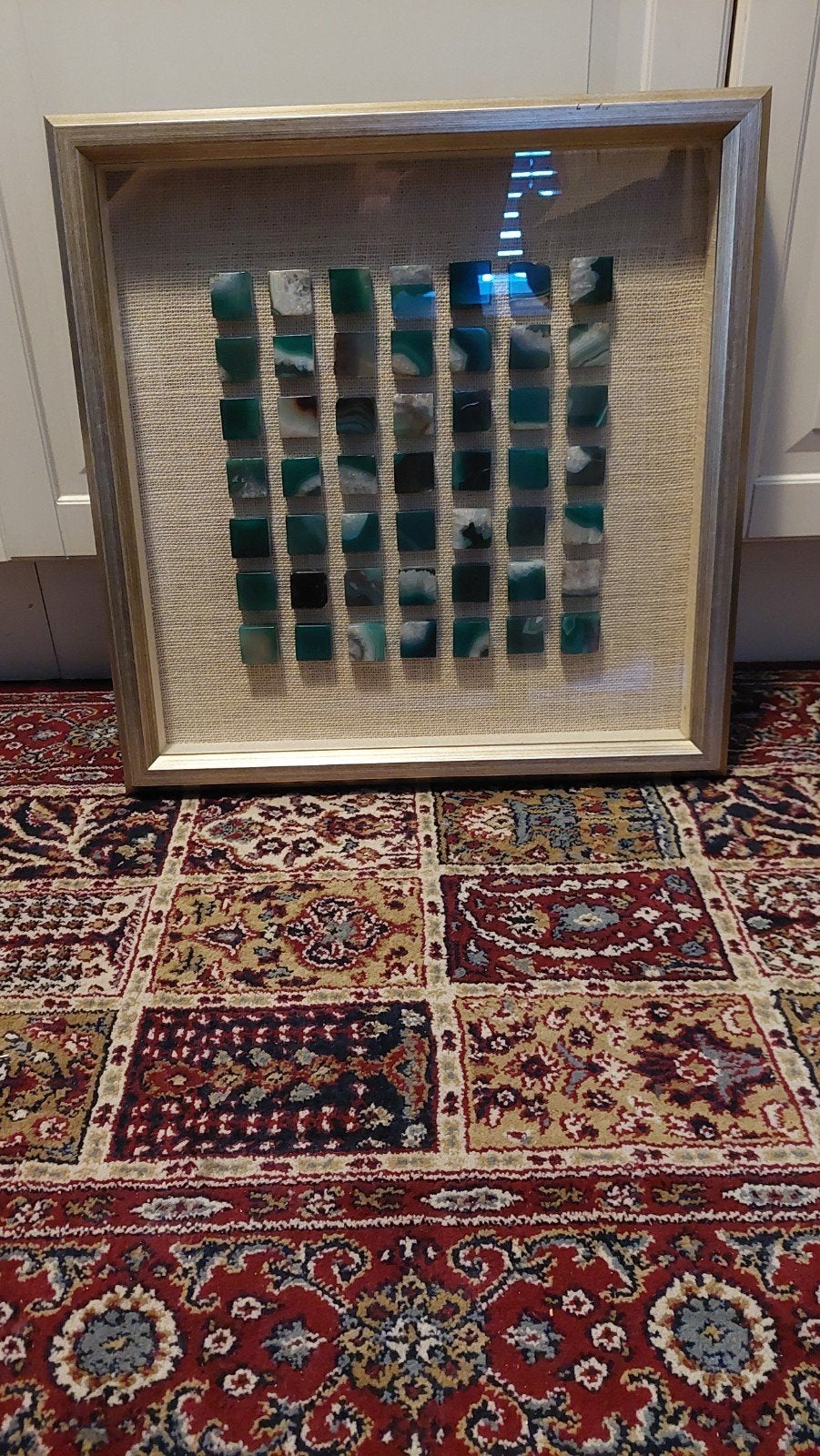 Rivierdale stone schilderij. Groene smaragd., Huis en Inrichting, Woonaccessoires | Spiegels, Ophalen of Verzenden, Rechthoekig