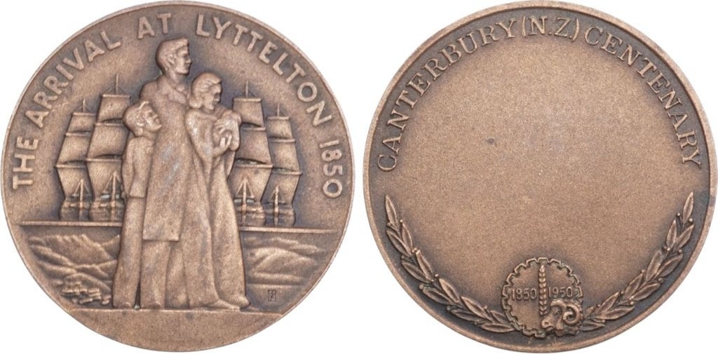 Penning 1850 tot 1950, Nieuw-Zeeland, Canterbury, Ophalen of Verzenden, Overige materialen, Buitenland