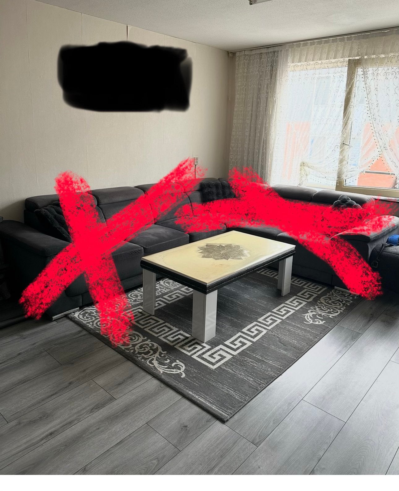 Salontafel  en eettafel met 4 stoelen, Huis en Inrichting, Ophalen, Gebruikt, Rechthoekig, 50 tot 100 cm