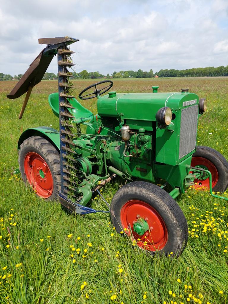 Deutz fm414 trekker  bj 1939 met maaibalk, Zakelijke goederen, Agrarisch | Tractoren, Ophalen of Verzenden, Oldtimer, Tot 80 Pk