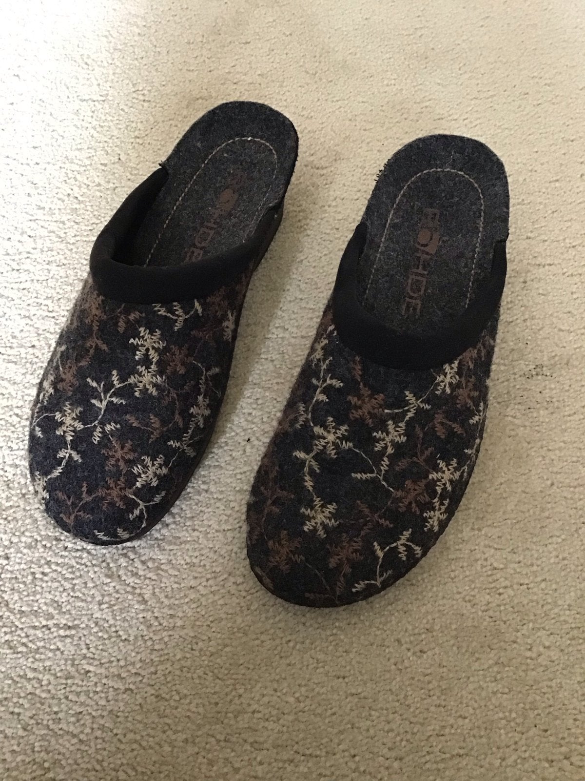 Rohde pantoffels maat 40 - comfortabel en stijlvol, Ophalen of Verzenden, Zo goed als nieuw, Bruin, Pantoffels of Sloffen
