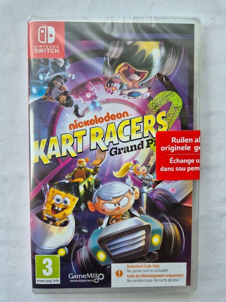nickeleon KART RACERS 2 grand prix (Downloadcode in box) NEW, Avontuur en Actie, Gebruikt, 1 speler, Ophalen of Verzenden