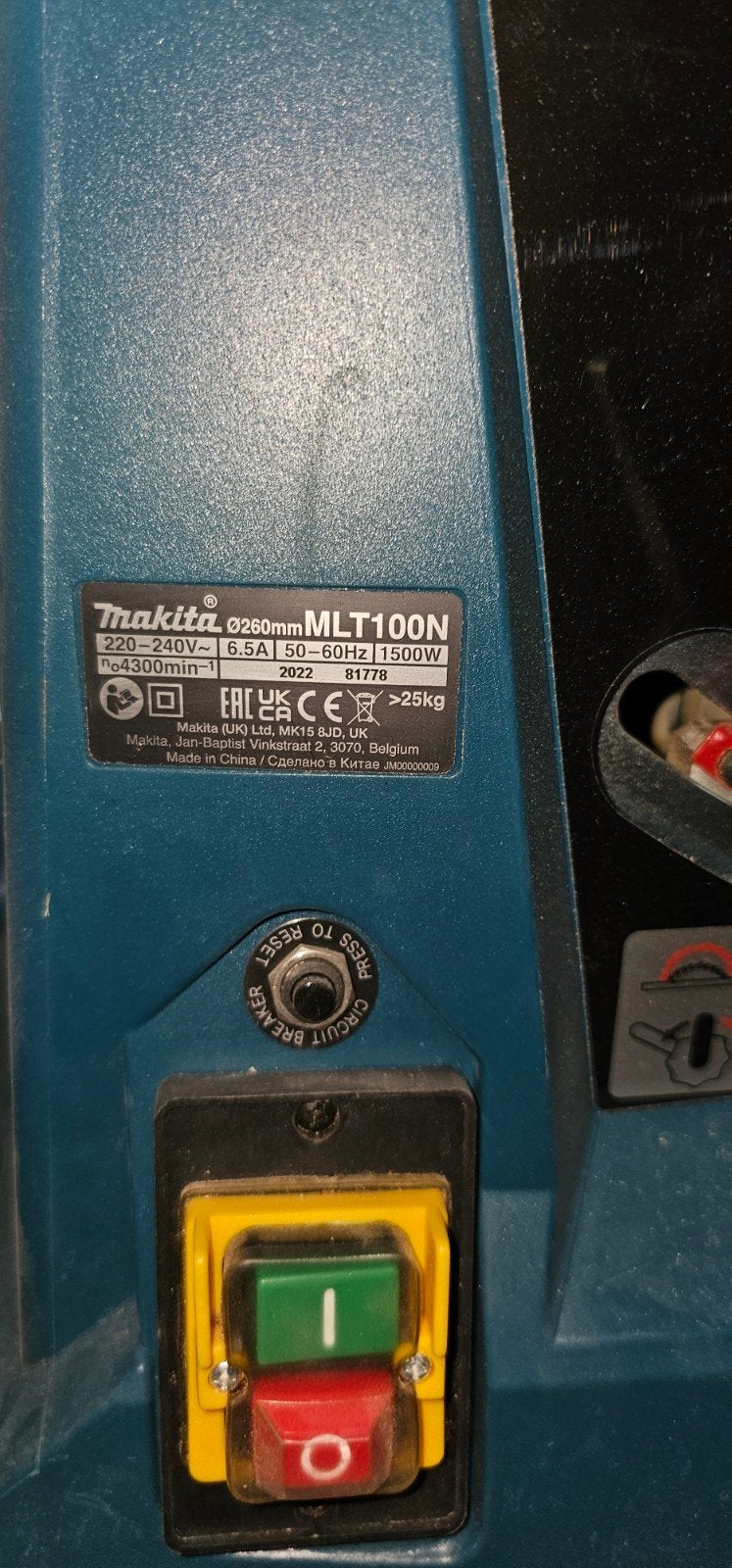 Makita MLT100N Tafelzaag 260mm, Doe-het-zelf en Verbouw, Gereedschap | Zaagmachines, Ophalen, Gebruikt, Cirkelzaag, 70 mm of meer