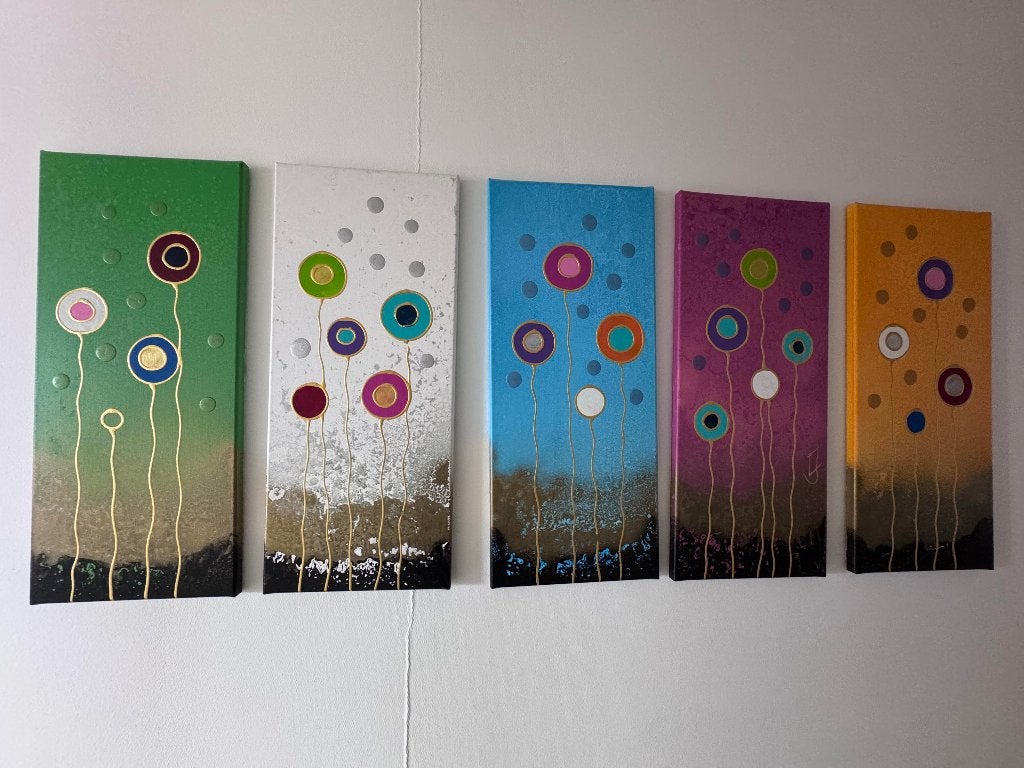 Schilderij summer garden, Ophalen, Zo goed als nieuw, 125 cm of meer, Schilderij