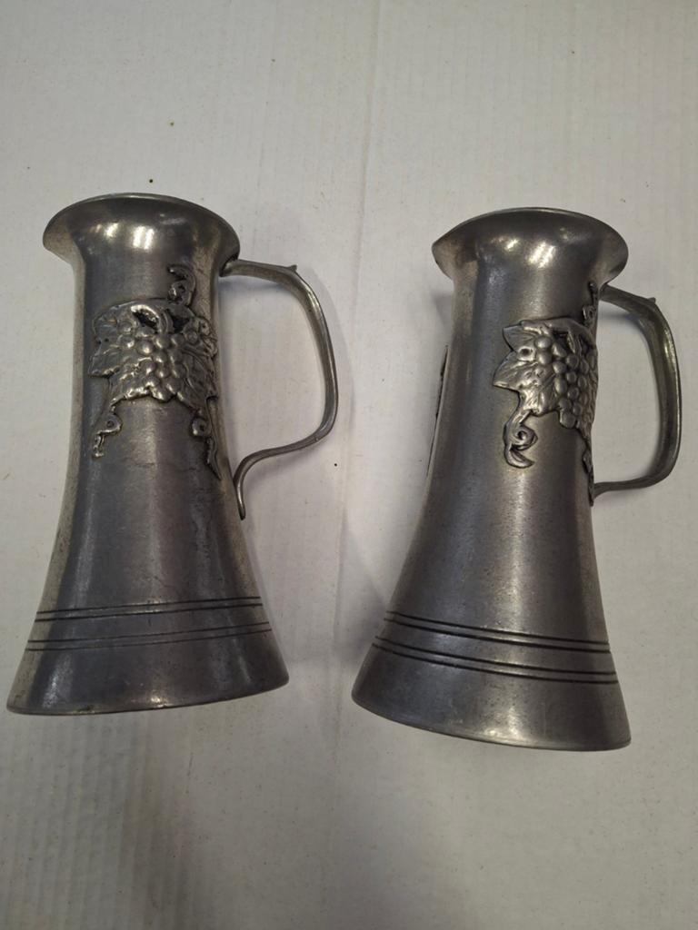 2 antieke tinnen schenkkannen, Antiek en Kunst, Antiek | Tin, Ophalen of Verzenden