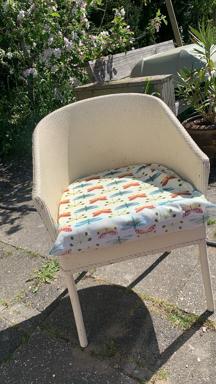 Loyd Loom Deckchairs (2 stuks) met kussen, Ophalen of Verzenden, Gebruikt, Overige materialen