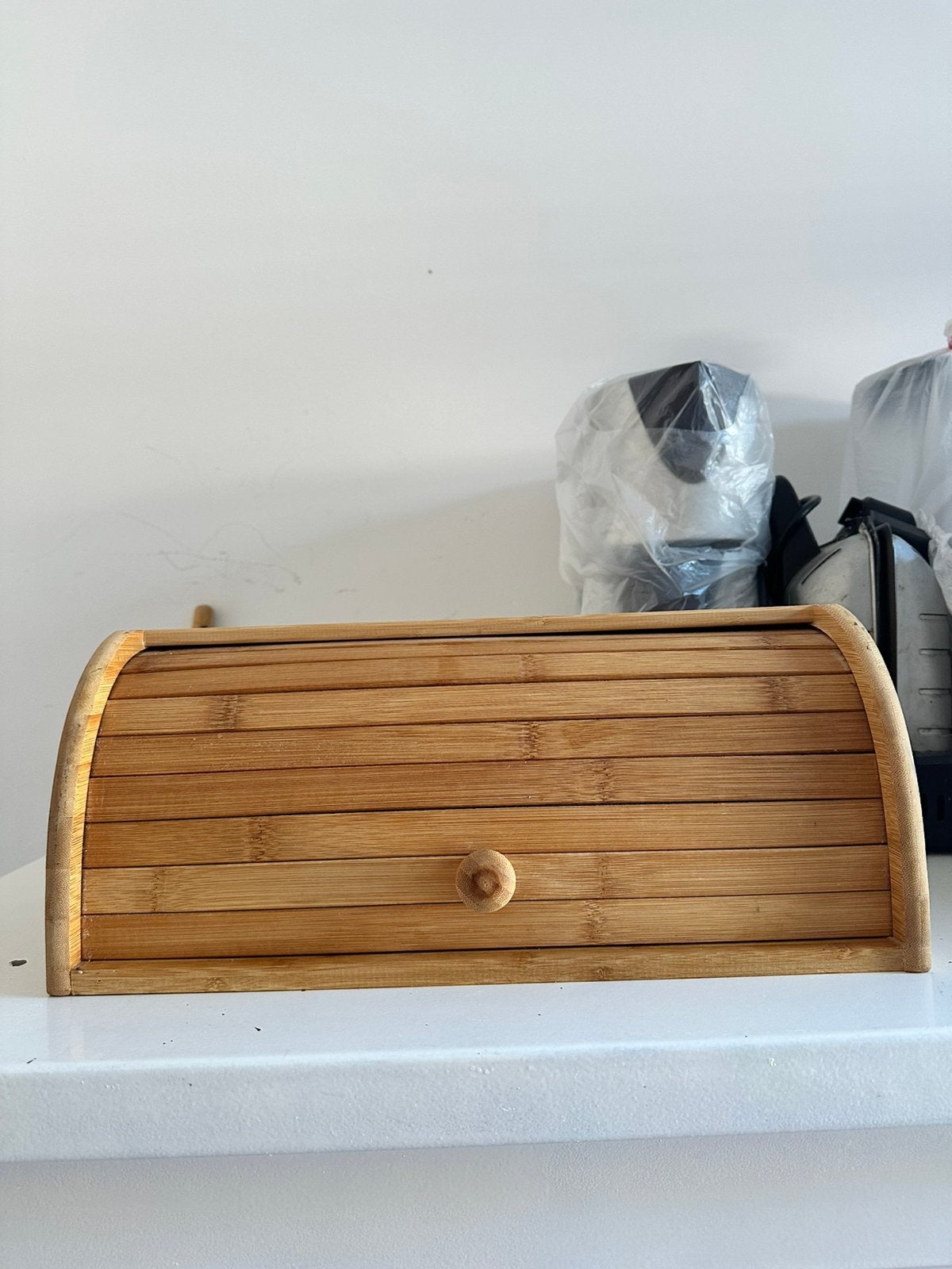 Houten broodtrommel, Hout, Ophalen of Verzenden, Zo goed als nieuw, Broodtrommel