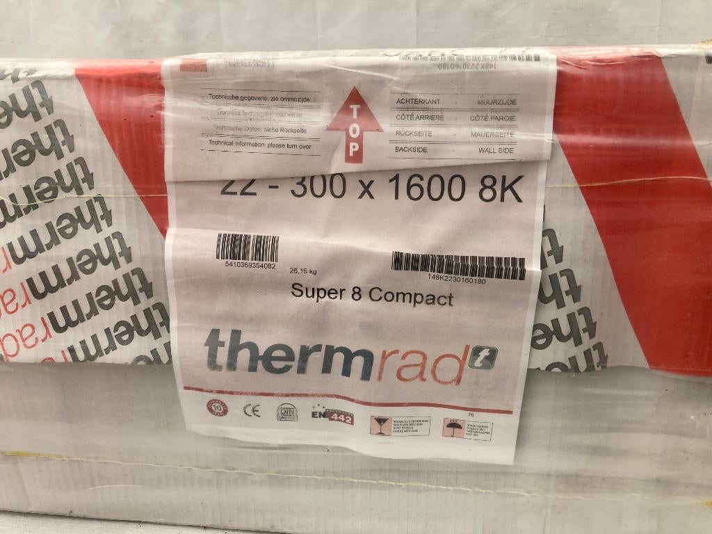 Radiator 300 x 1600 type 22 1899 Watt, Ophalen, 30 tot 80 cm, Radiator, Nieuw