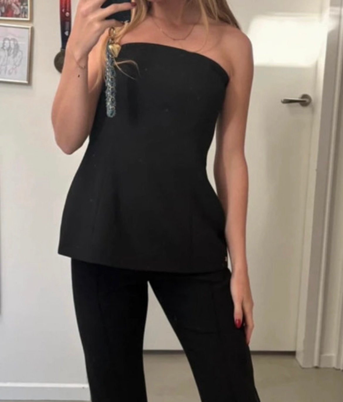 Zwarte JoshV, Josh V Ivy top, bustier in maat S, Verzenden, Zwart, Nieuw, Maat 36 (S)