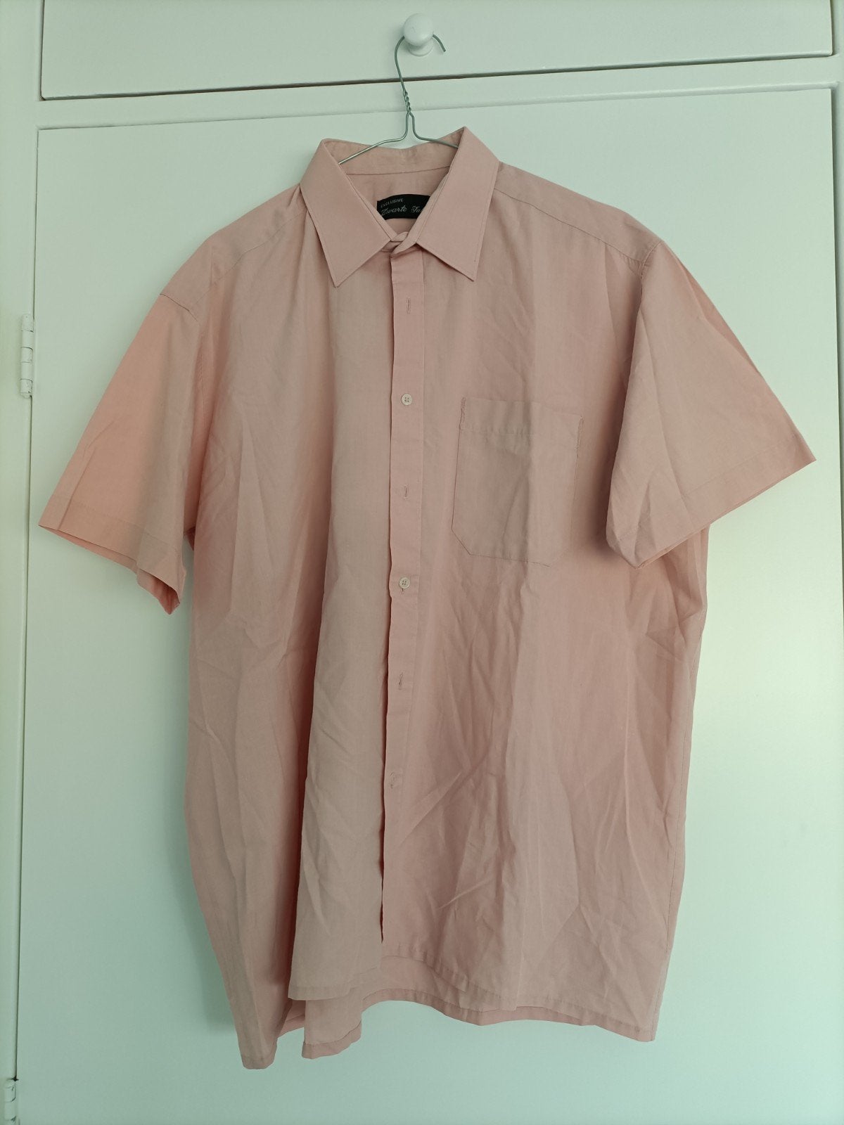 heren Roze overhemd met korte mouwen maat xxxl merk zwarte t, Kleding | Heren, Overhemden, Ophalen of Verzenden, Overige halswijdtes