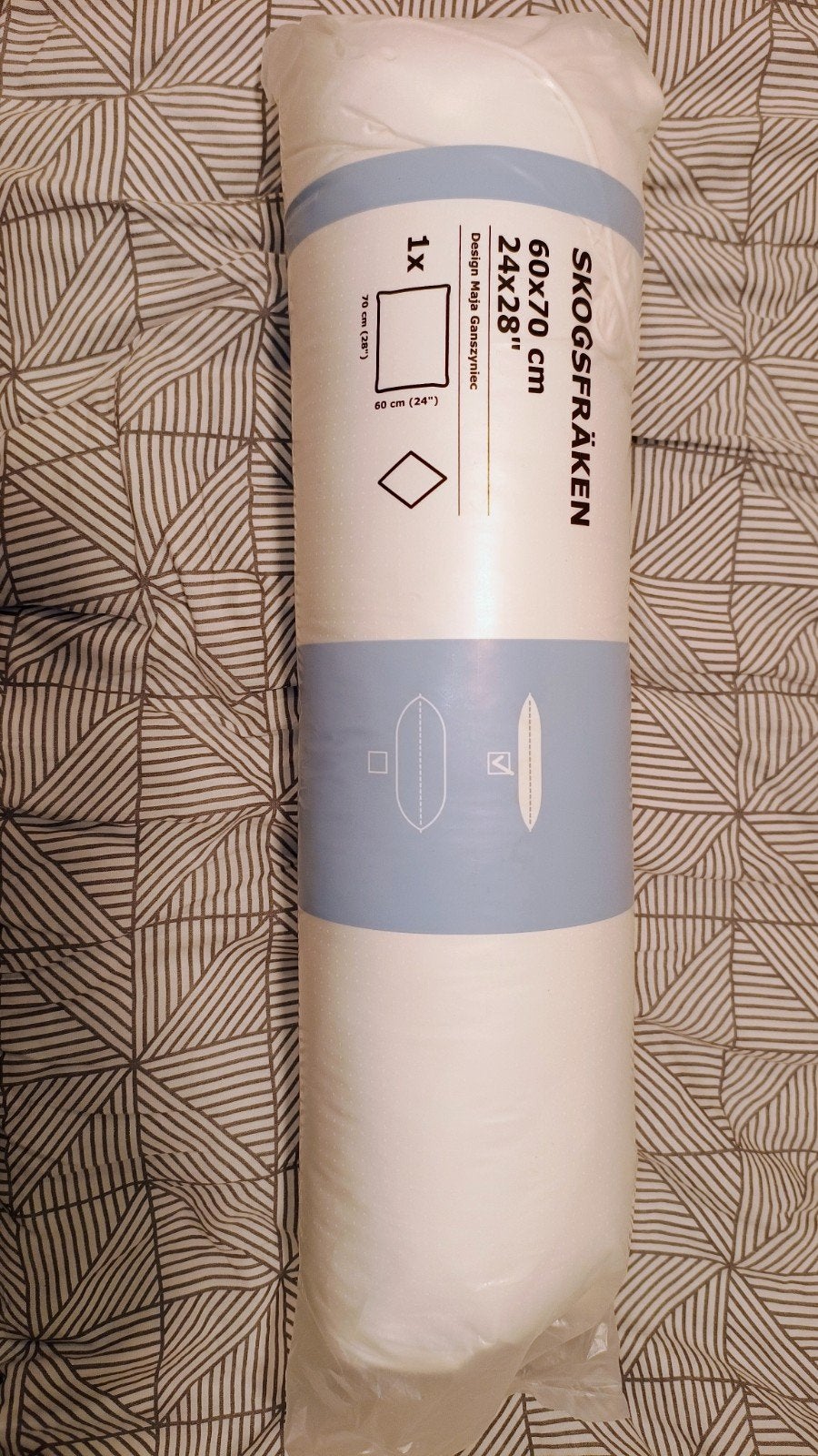 IKEA SKOGSFRÄKEN kussen 60x70 cm - Nieuw in verpakking, Huis en Inrichting, Woonaccessoires | Kussens, Nieuw, Wit, Ophalen of Verzenden