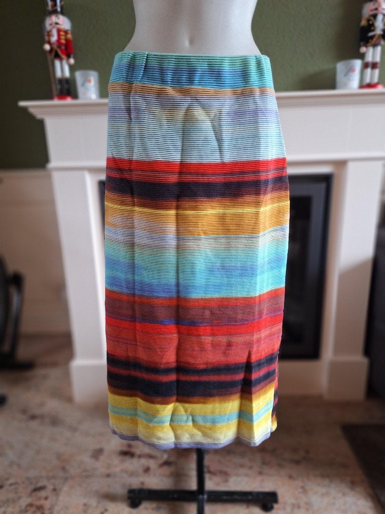 Warehouse ombre rok mt 16 44, Maat 46/48 (XL) of groter, Zo goed als nieuw, Warehouse, Onder de knie