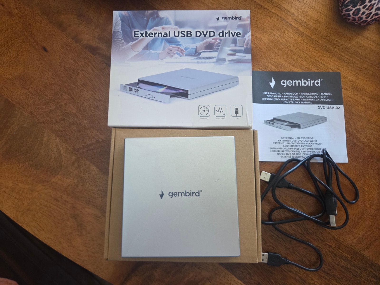 Gembird Externe USB DVD-drive - Nieuwstaat, Computers en Software, Optische drives, Zo goed als nieuw, Extern, MacOS, Windows