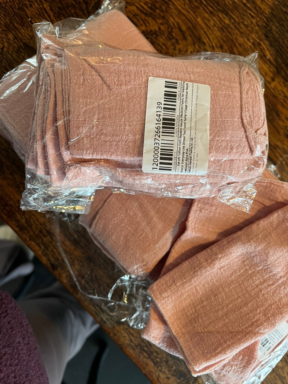42 roze servetten, Katoen, Overige merken, Wasbaar, Ophalen of Verzenden