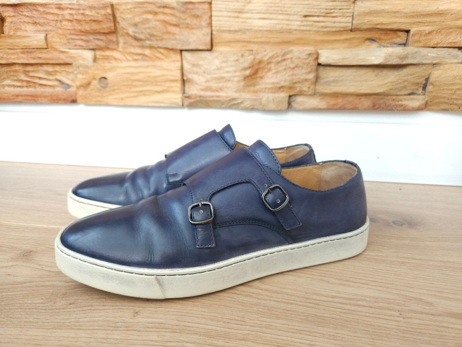 Santoni Fremont Monkschoenen maat 9 / 43 schoenen blauw!!!, Kleding | Heren, Schoenen, Blauw, Ophalen of Verzenden, Santoni, Gespschoenen