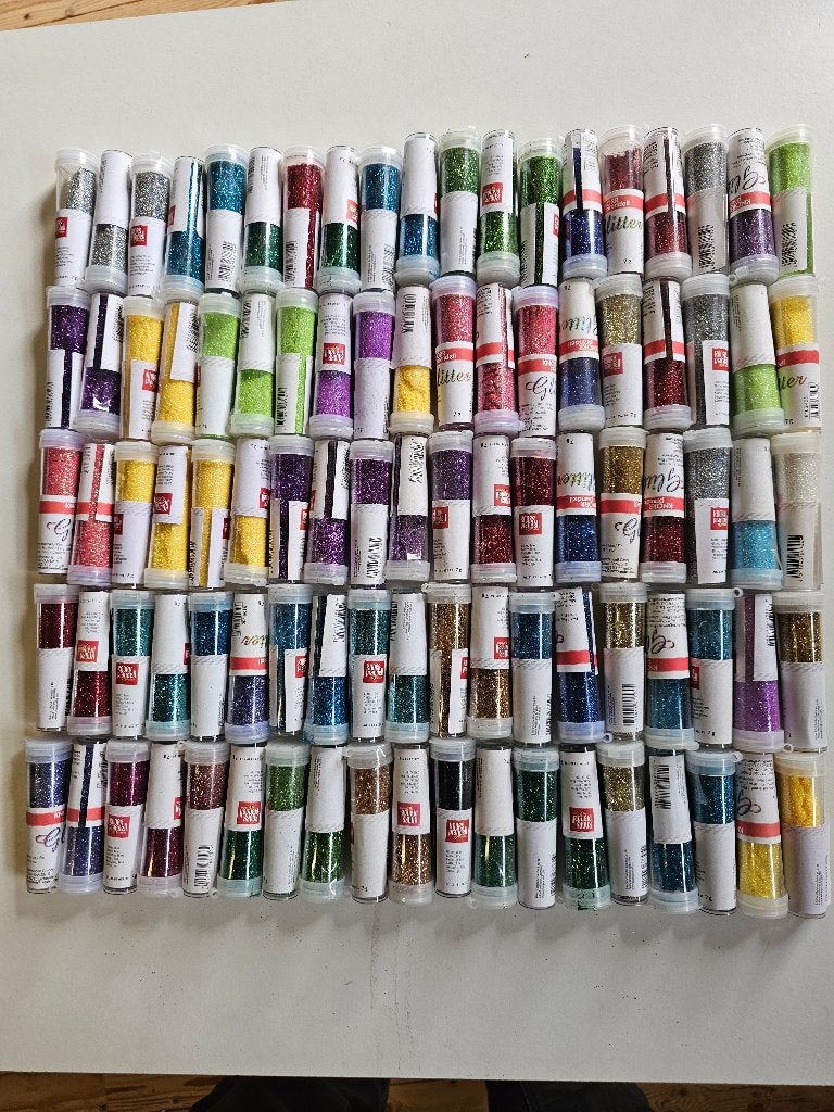 95 flesjes superfijne glitter ook voor nailart, Ophalen of Verzenden, Nieuw