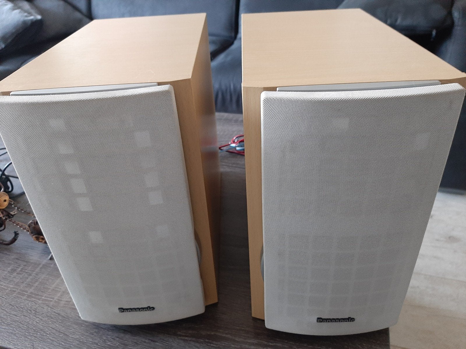 Panasonic SB-PM08 Speakerset - Houten Kast, Ophalen, Stereo speakers, Gebruikt, Inclusief kabels