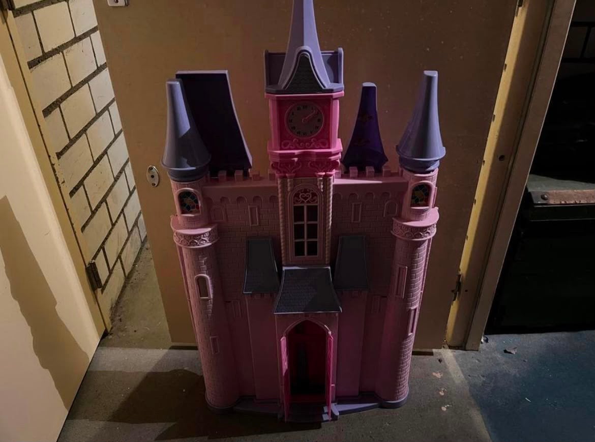 Disney inklapbaar kasteel, Ophalen, Gebruikt, Poppenhuis