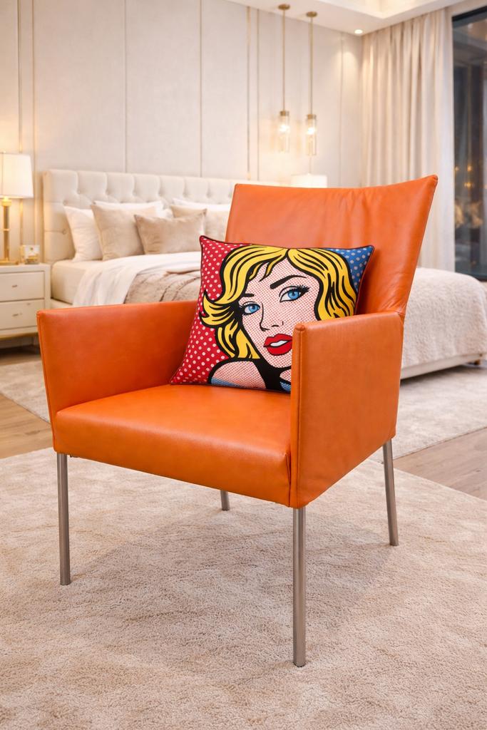 Nette designstoel van Bert Plantagie, Huis en Inrichting, Stoelen, Ophalen of Verzenden, Zo goed als nieuw, Leer, Eén