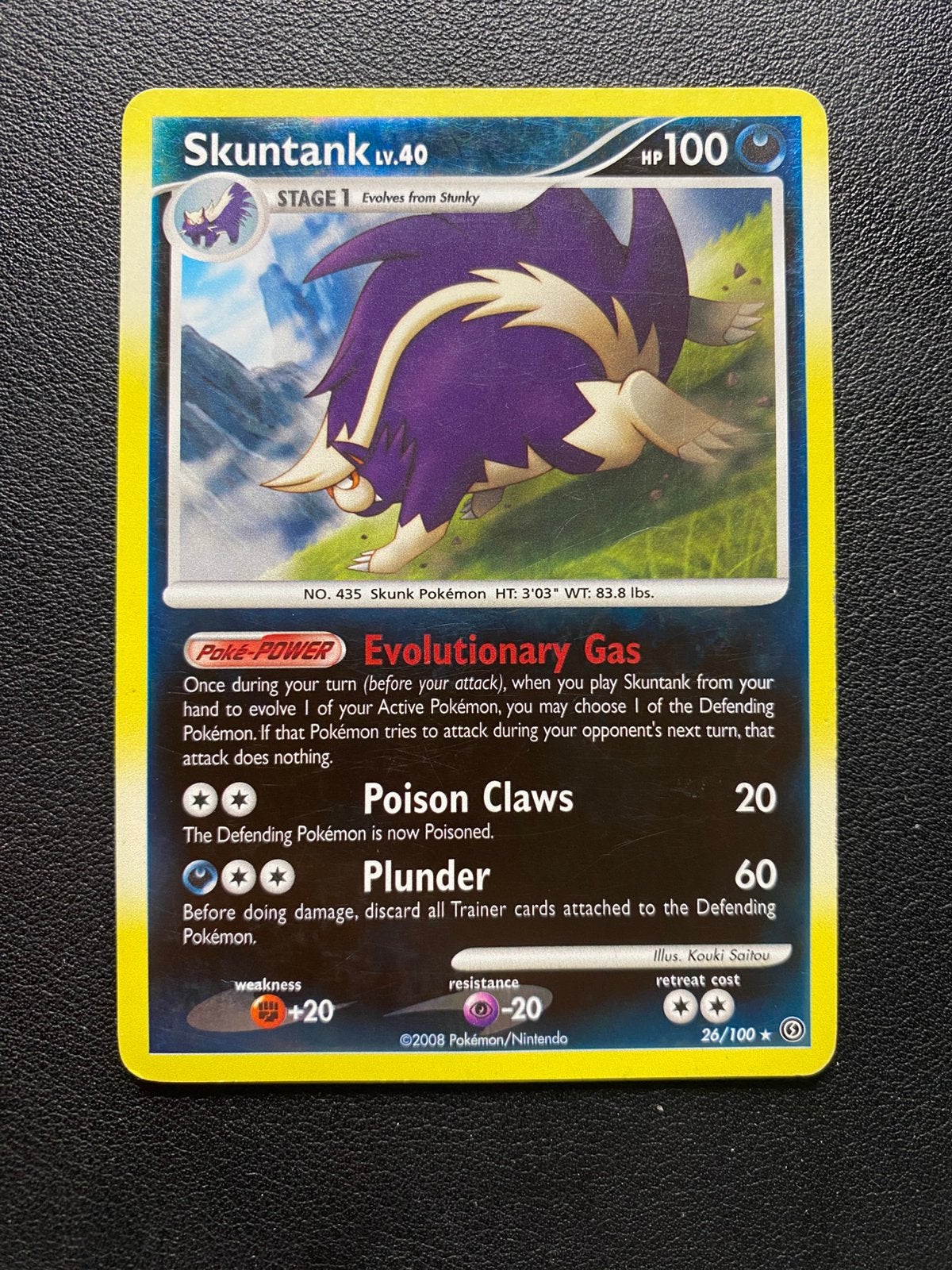 Skuntank Reverse Holo - Stormfront - 26/100 - Pokemon kaart, Ophalen of Verzenden, Zo goed als nieuw