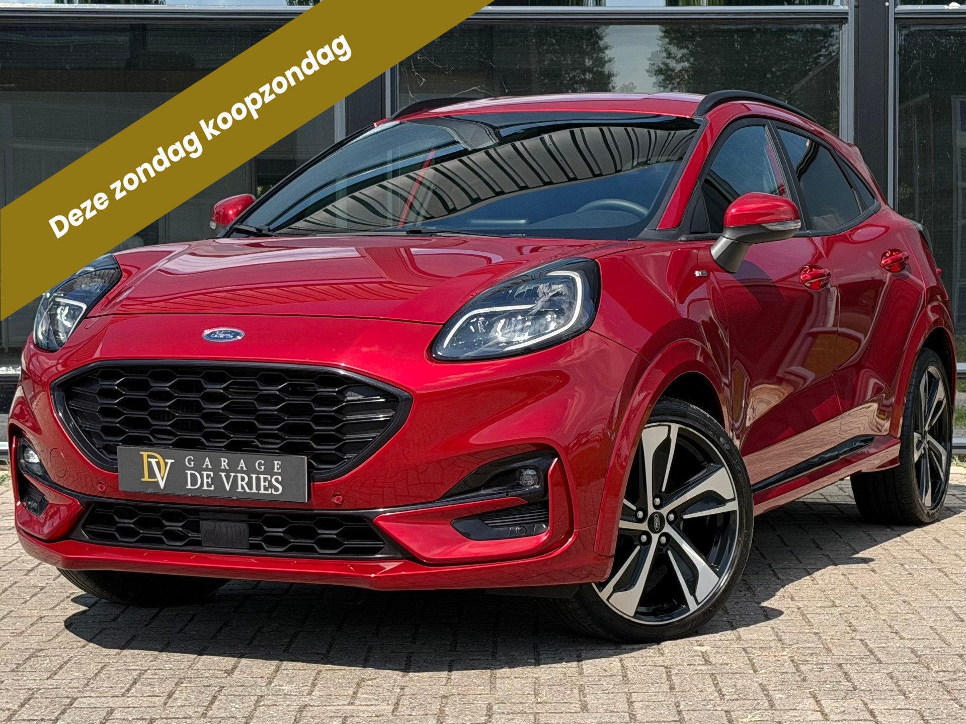 Ford Puma 1.0 EcoBoost Hybrid ST-Line X 155pk ACC B&O Full O, Voorwielaandrijving, Zwart, Leder en Stof, 23 km/l
