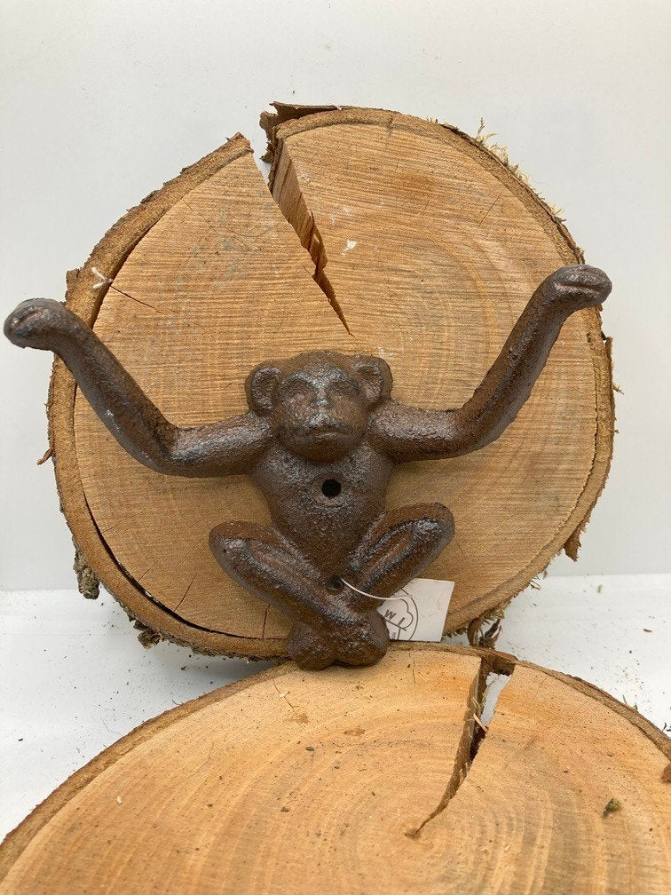 GIETIJZEREN AAP KAPSTOKHAAK MONKEY NIEUW, Wandhaken, -, -, Nieuw