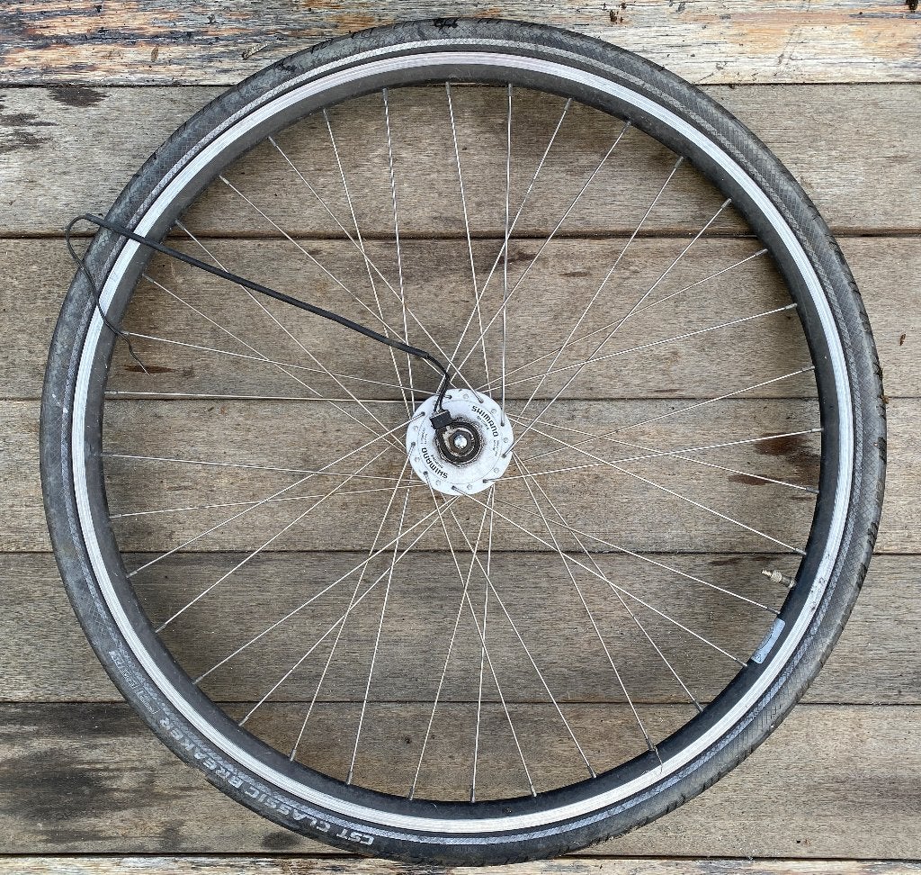 Giant citybike 28inch wielen banden kettingkast spatborden, Wiel, Gebruikt, Stadsfiets, Aluminium