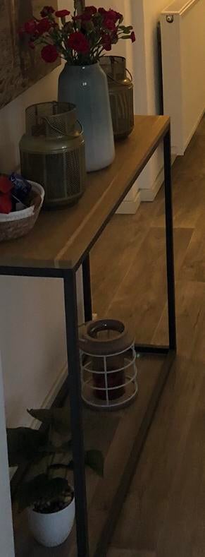 Mooie houten sidetable te koop!, Ophalen, Zo goed als nieuw, 25 tot 50 cm, Rechthoekig