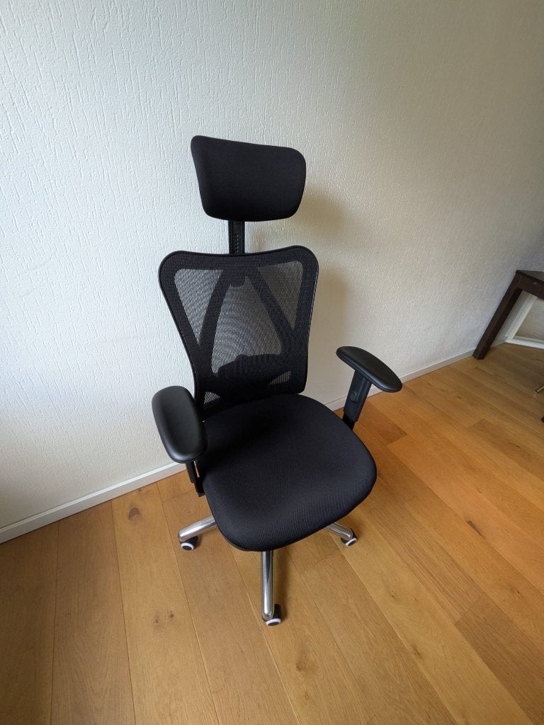 LifeGoods Ergonomische Bureaustoel (Groningen), Huis en Inrichting, Bureaustoelen, Ophalen, Gaming bureaustoel, Zwart, Zo goed als nieuw