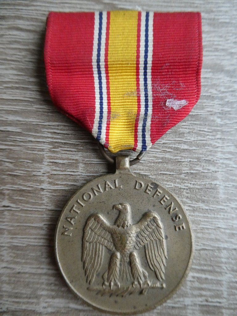 National Defence Medaille., Ophalen of Verzenden, Landmacht, Amerika, Lintje, Medaille of Wings