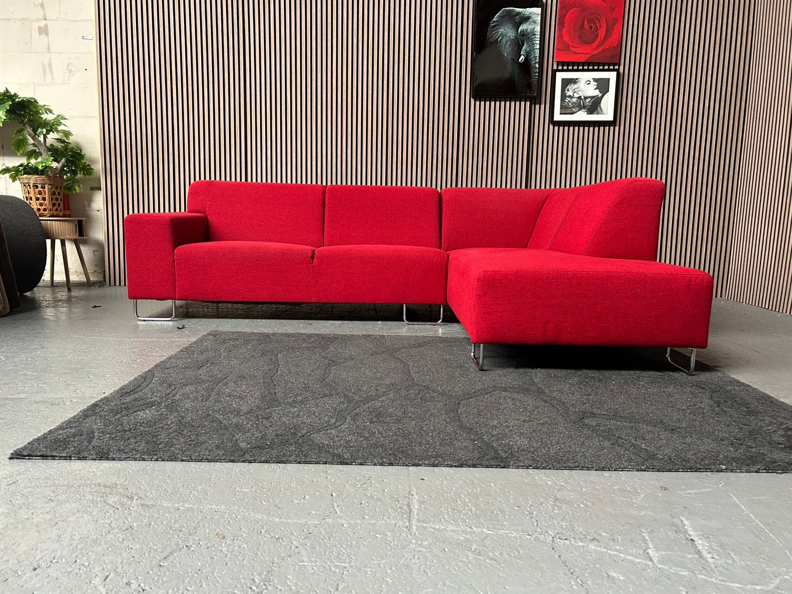 GRATIS LEVERING Hoekbank Rood 270X195 GEREINIGD