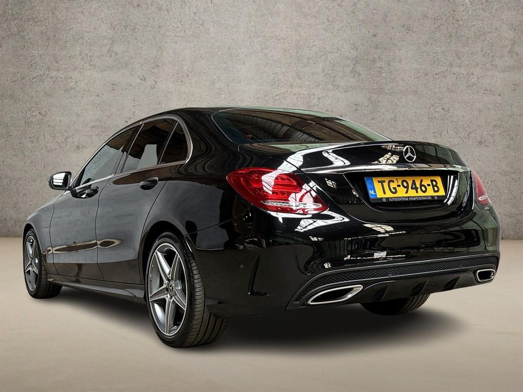 Mercedes-Benz C-Klasse 180 AMG Sport 156Pk Automaat (NAVIGAT, Auto's, Mercedes-Benz, Automaat, 12 maanden, Leder en Stof, Zwart