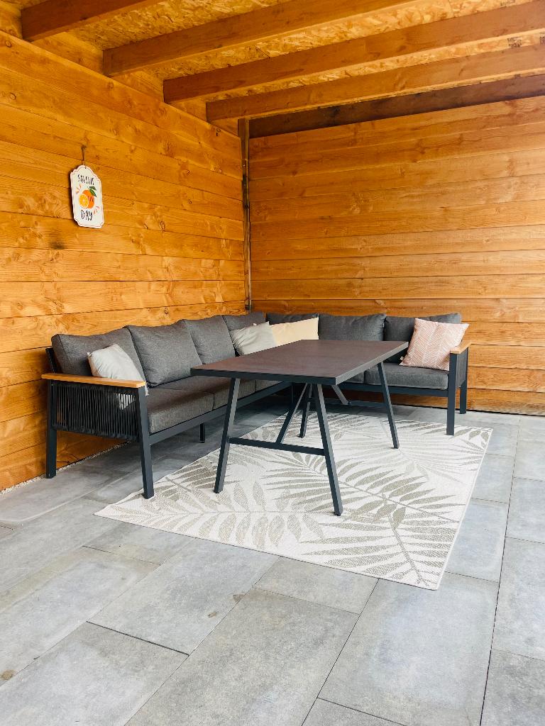 Loungeset antraciet Intratuin, Ophalen, Kunststof, Zo goed als nieuw, Loungeset