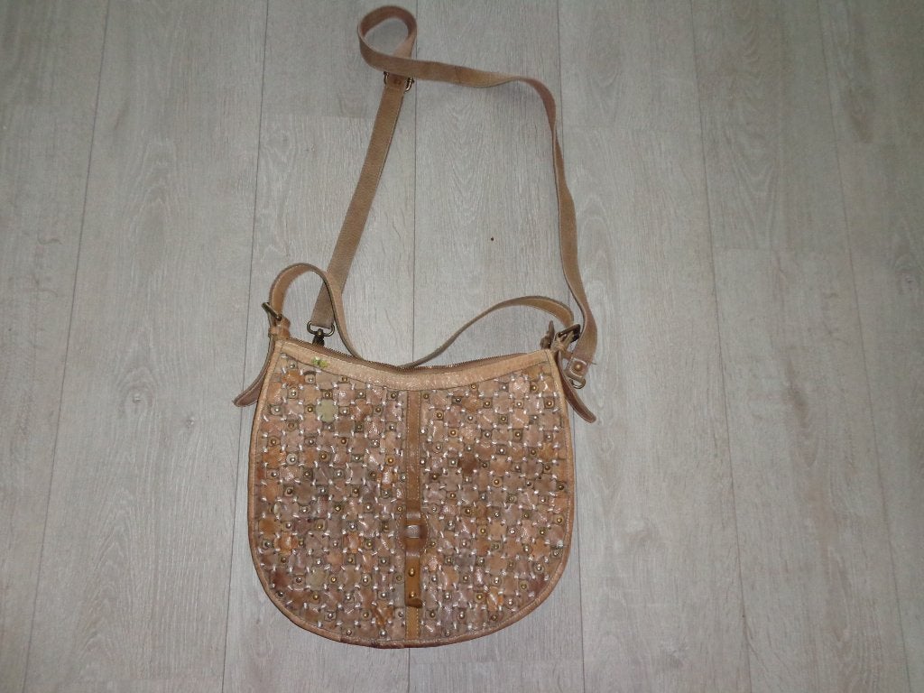 stoere damesschoudertas van Desiderius, Ophalen of Verzenden, Gebruikt, Bruin, Handtas