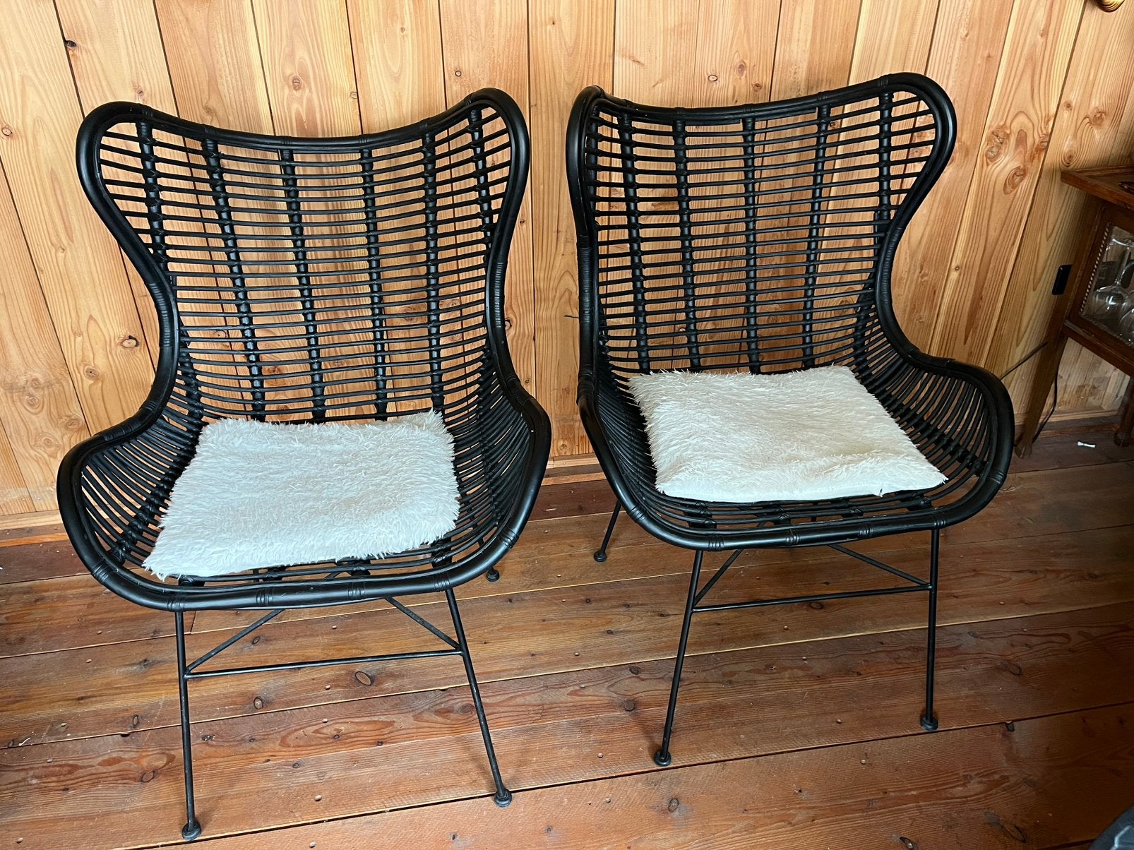Goed uitziende rotan relax stoelen, Ophalen, Zo goed als nieuw, Zwart, Twee