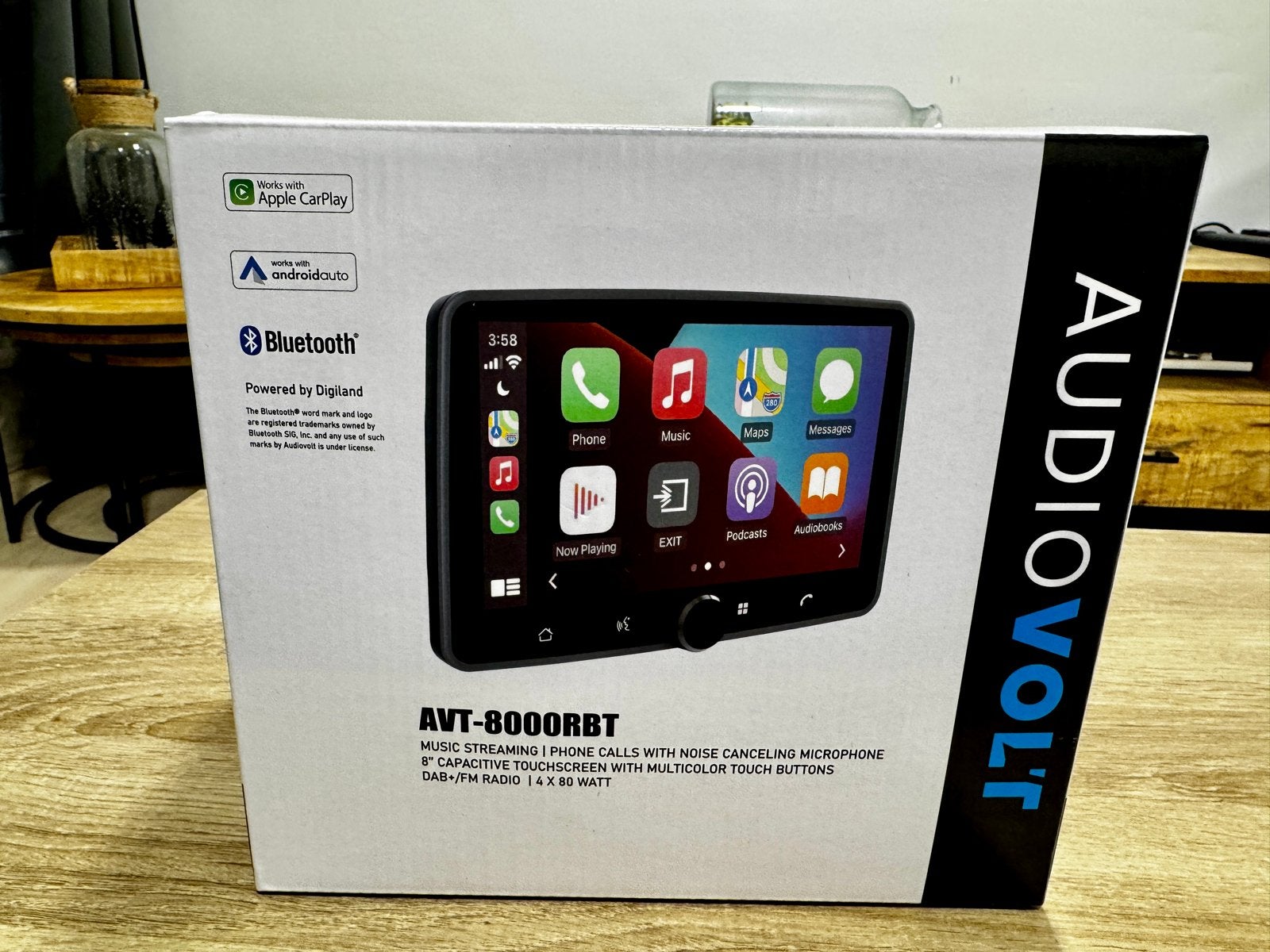 AUDIOVOLT AVT-8000RBT Apple CarPlay Android Auto Autoradio, Ophalen, Zo goed als nieuw