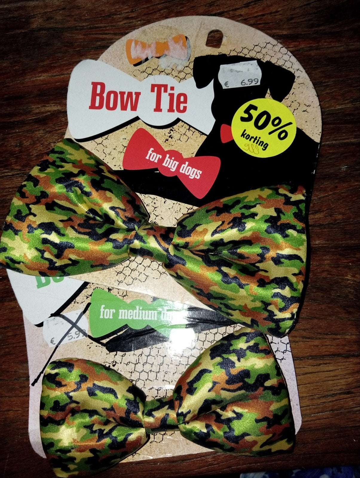 Camouflage print strikjes voor de hond medium & large, Ophalen of Verzenden, Nieuw