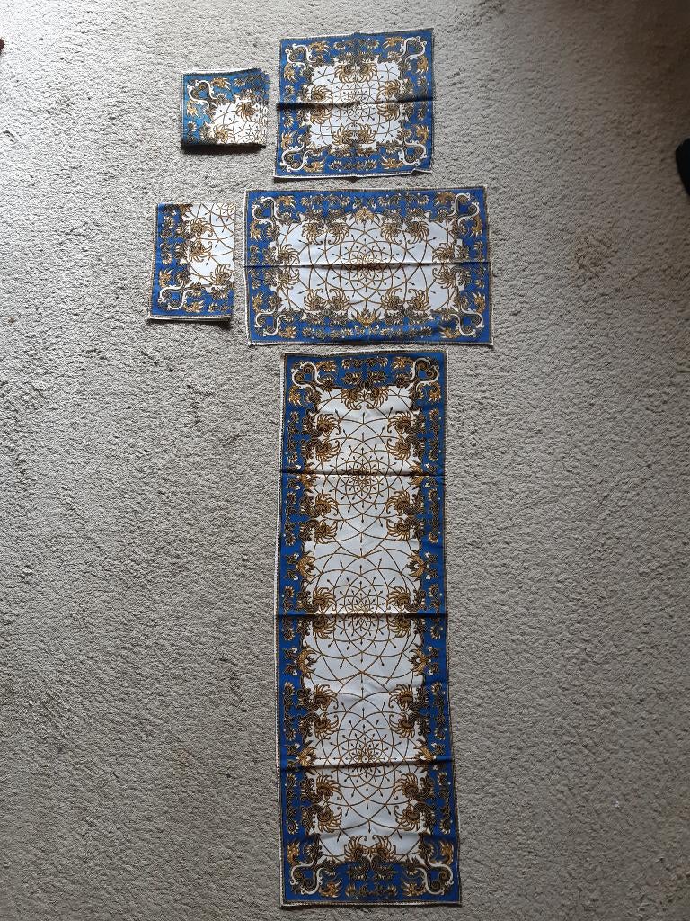Batik tafellopertje, 2 placemats, 4 servetten (uit Bali), Ophalen of Verzenden, Nieuw, Rechthoek