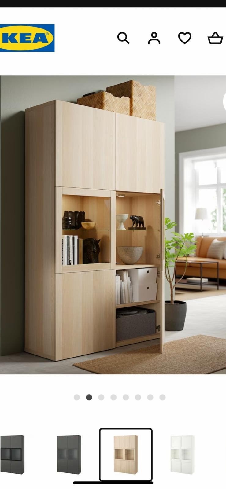 Ikea woonkamerkast, Ophalen, 100 tot 150 cm, Zo goed als nieuw, 150 tot 200 cm