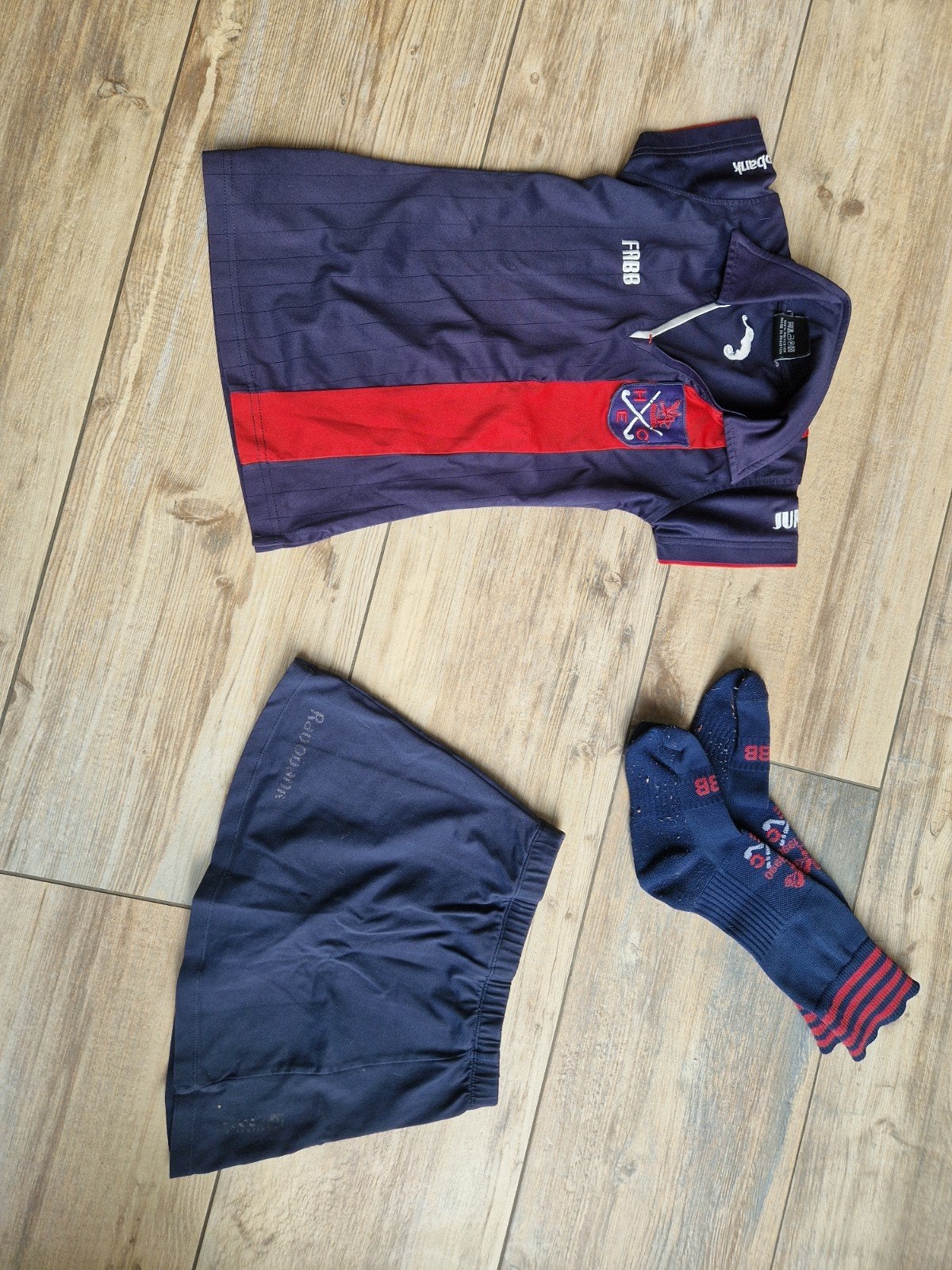Hockeyclub Eelde tenue maat 128 (shirt, rokje, sokken), Ophalen of Verzenden, Gebruikt, Kleding