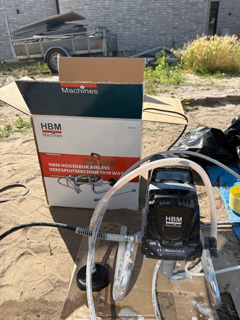 HBM Airless Verfspuitmachine, Ophalen, Zo goed als nieuw, Verfspuit of Verfpomp