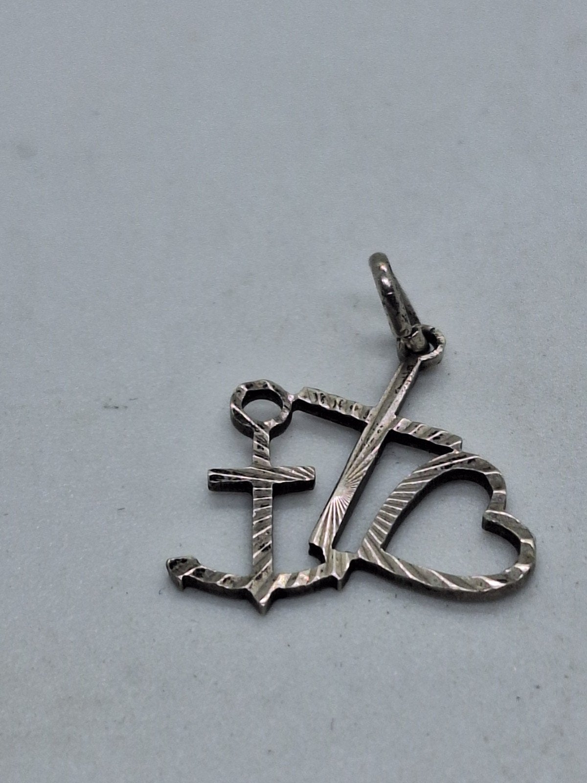 Zilveren Geloof Hoop Liefde Hanger - 2.5 cm, Sieraden, Tassen en Uiterlijk, Kettinghangers, Ophalen of Verzenden